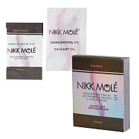 Кератиновая краска + окислитель САШЕ графит NIKK MOLE 2 мл