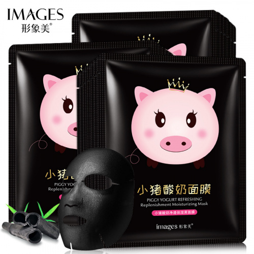 Маска тканевая черная Piggy Yogurt фото 2